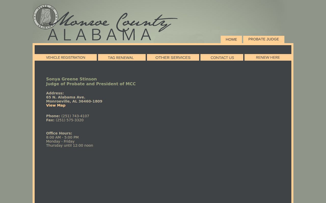 Monroe County Probate Court contact information for probate records